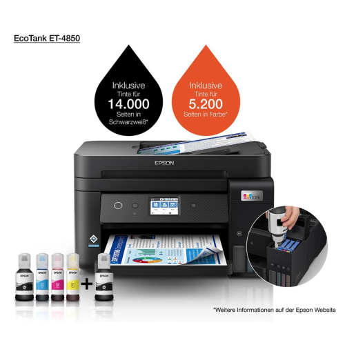 Epson EcoTank ET-4850 Atramentowa A4 4800 x 1200 DPI 33 stron/min Wi-Fi-24014040