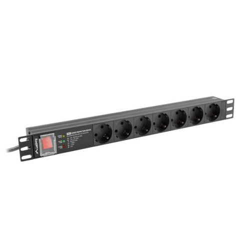 LANBERG LISTWA ZASILAJĄCA RACK PDU PRO 19" (1U, 16A, 7X SHUKO, 2M, CZARNA) PDU-PRO-07F-0200-BK-2404210