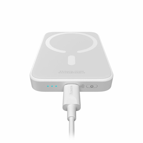 Powerbank Baseus Magnetic Mini Air PPCXM06A 6000mAh 20W z kablem Simple Series USB-C - biały-24051701