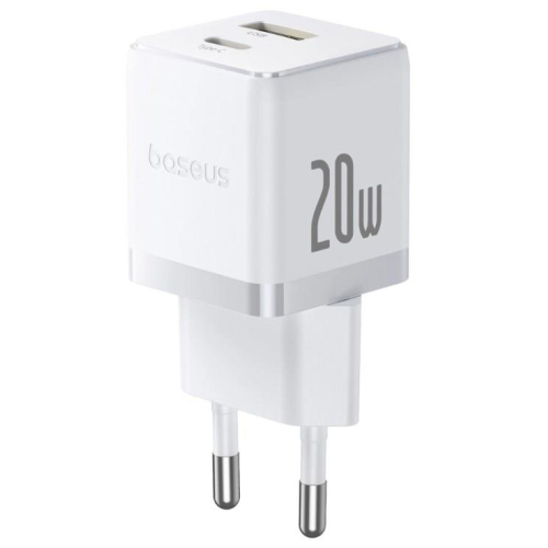 Ładowarka sieciowa Baseus Palm 20W USB-C USB-A - biała