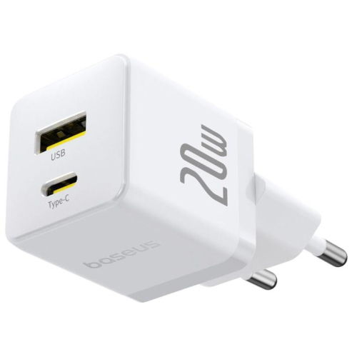 Ładowarka sieciowa Baseus Palm 20W USB-C USB-A - biała-24051833