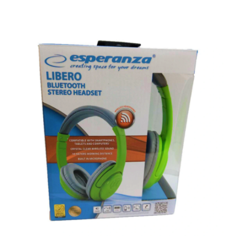 Słuchawki bezprzewodowe Esperanza LIBERO EH163G (kolor zielony)-2406336