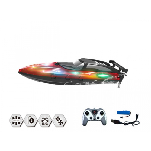 Motorówka 2,4 G, R/C ładowarka USB, świecąca