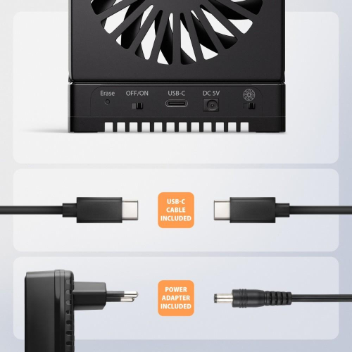ADSA-M2C44 Stacja dokująca USB4 dla 4x M.2 NVMe SSD z funkcją klonowania dysków bez komputera-24085270