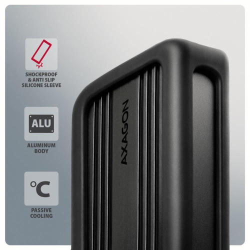 EEM2-40G Obudowa zewnętrzna aluminiowa USB4 Gen 3x2 M.2 SSD NVMe 40Gbps passive, USB-C cable, silicon sleeve-24087428
