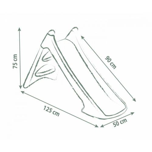 Zjeżdżalnia Life XS niebieska ślizg 90 cm-24090243