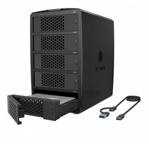 System-RAID dla 5 HDD 2,5"/3,5" SATA, IB-RD3705-CU3 RAID 0,1,10,3,5, Single, Large, Clone