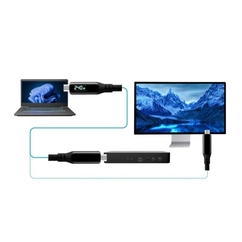 Kabel Thunderbolt 4/USB4 Class Pro Cable 240W 2x 4K/120Hz 40Gbps LCD 150 cm-24095734