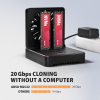 ADSA-M2C22 Stacja dokująca USB4 dla 2x M.2 NVMe SSD z funkcją klonowania dysków bez komputera, z wentylatorem chłodz