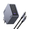 Ugreen Nexode Pro 160W GaN Charger with USB-C Cable Uniwersalne Czarny, Szary Prąd przemienny Szybkie ładowanie Wewnę