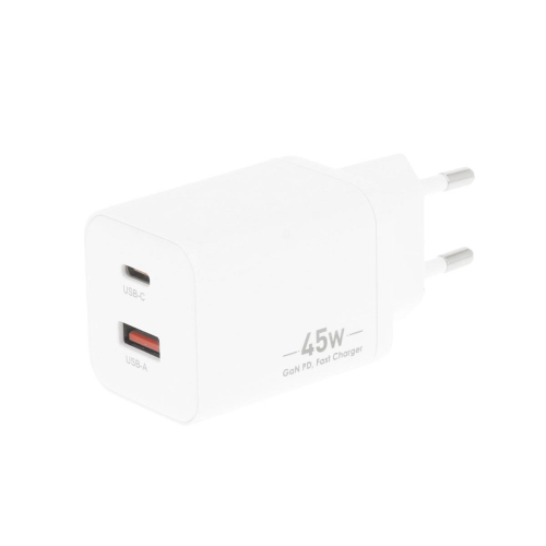 Ładowarka Movano GaN 45W USB-C PD + USB-A (white)-24145623