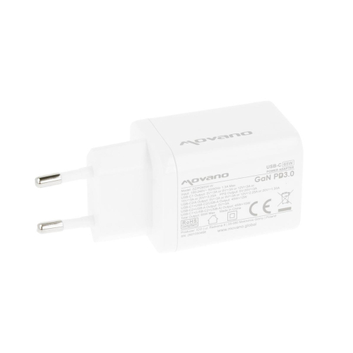 Ładowarka Movano GaN 65W 2x USB-C PD + USB-A (white)-24145647