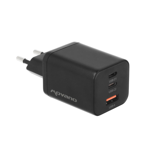 Ładowarka Movano GaN 65W 2x USB-C PD + USB-A (black)-24145651