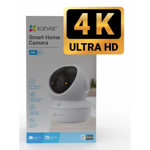 EZVIZ H6c G1 4K Kulisty Kamera bezpieczeństwa IP Wewnętrzna 3840 x 2160 px Sufit/ściana/biurko-24162550