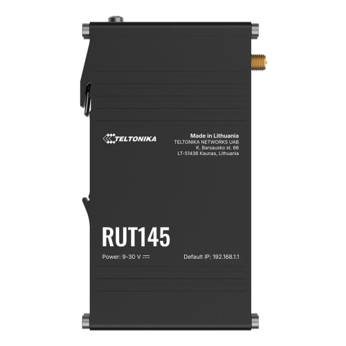 Teltonika RUT145 router bezprzewodowy Fast Ethernet Jedna częstotliwości (2,4 GHz) Czarny