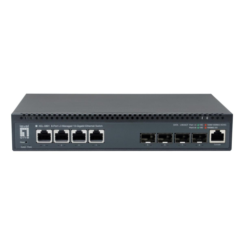 LevelOne XEL-0891 Zarządzany L3 10G Ethernet (100/1000/10000) Desktop Szary-24169134