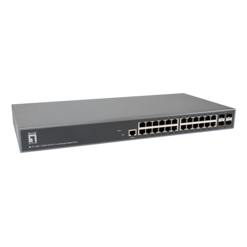 LevelOne GTL-2885 przełącznik sieciowy Zarządzany L3 Gigabit Ethernet (10/100/1000) Szary