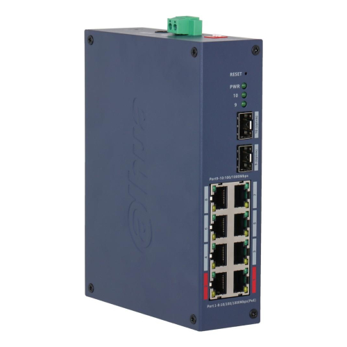 Dahua Technology CHS4210-8GT-110 przełącznik sieciowy Zarządzany L2 Gigabit Ethernet (10/100/1000) Obsługa PoE DIN r