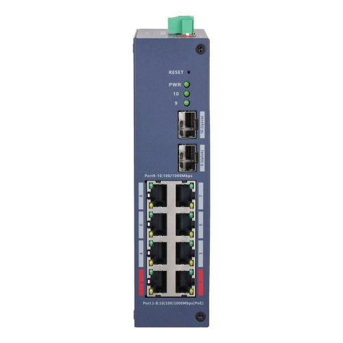 Dahua Technology CHS4210-8GT-110 przełącznik sieciowy Zarządzany L2 Gigabit Ethernet (10/100/1000) Obsługa PoE DIN r