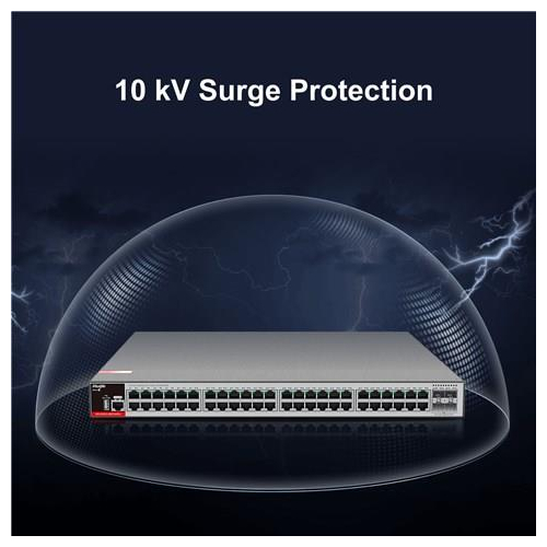 Zarządzalny Switch Ruijie L2+ | 48 portów 1Gbit + 4 porty SFP 2.5Gbit | 2 wentylatory, 1 wbudowany zasilacz AC | Rack-