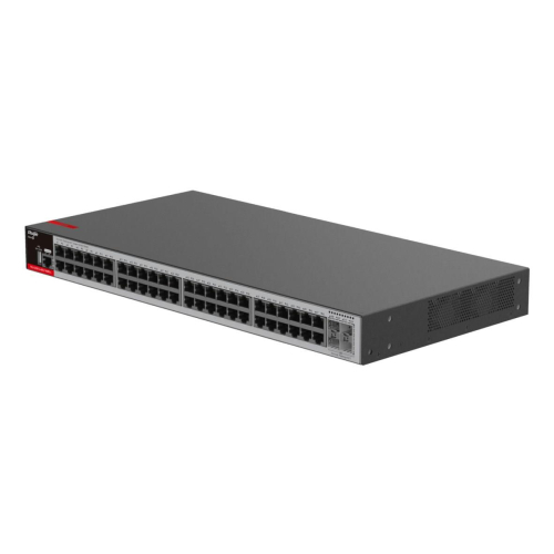 Zarządzalny Switch Ruijie L2+ | 48 portów 1Gbit + 4 porty SFP 2.5Gbit | 2 wentylatory, 1 wbudowany zasilacz AC | Rack-