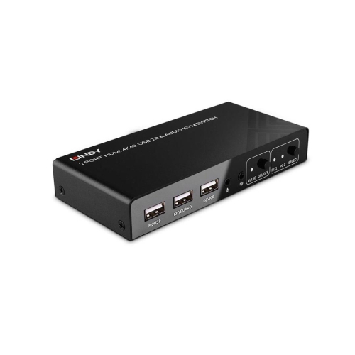 Lindy 32809 przełącznik KVM Czarny