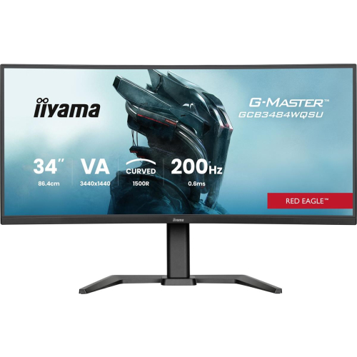 iiyama G-MASTER GCB3484WQSU-B2 34IN PRO-GAMING 0.4MS VA LCD 3440X144 monitor komputerowy 86,4 cm (34