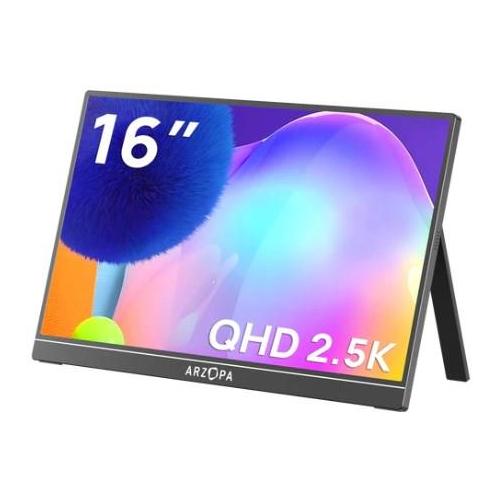 Arzopa Z1RC 16 monitor komputerowy 40,6 cm (16") 2560 x 1600 px 2.5K Czarny