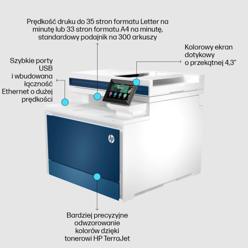 HP Color LaserJet Pro LaserJet Pro 4302fdn Multifunction W kolorze Drukarka, Tylko Ethernet; Kopiarka, skaner-24185979