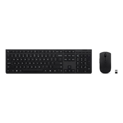 Lenovo 4X31R64328 klawiatura Dołączona myszka Biuro RF Wireless + Bluetooth Niemiecki Czarny