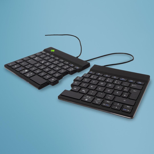 R-Go Tools Ergonomiczna klawiatura R-Go Split Break v2 z oprogramowaniem break, QWERTZ_DE, przewodowa, czarna