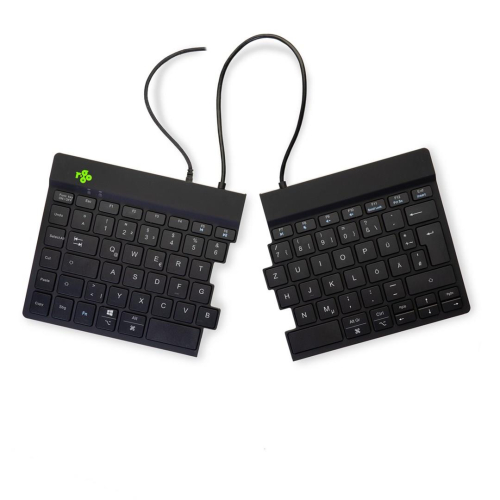 R-Go Tools Ergonomiczna klawiatura R-Go Split Break v2 z oprogramowaniem break, QWERTZ_DE, przewodowa, czarna-24186551
