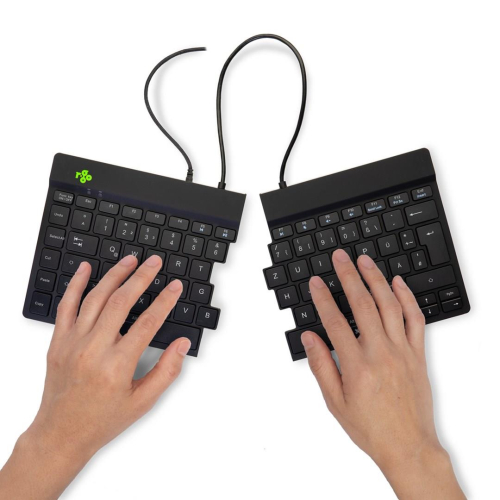 R-Go Tools Ergonomiczna klawiatura R-Go Split Break v2 z oprogramowaniem break, QWERTZ_DE, przewodowa, czarna-24186552