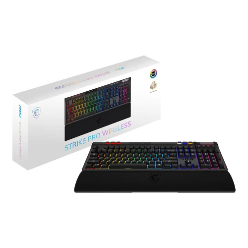 MSI STRIKE PRO WIRELESS klawiatura Gaming USB + Bluetooth QWERTY US English Czarny-24186586