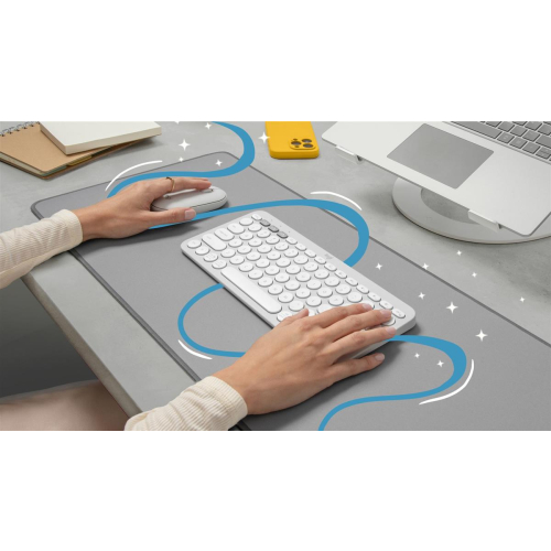 Logitech 920-012240 klawiatura Dołączona myszka Uniwersalne RF Wireless + Bluetooth QWERTY Amerykański międzynarodow