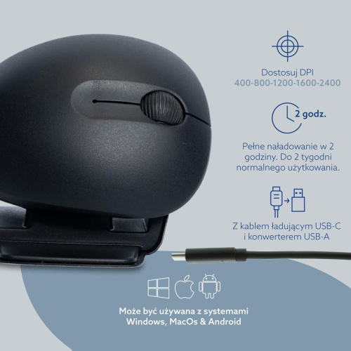 Ergonomiczna mysz R-Go Ambidextrous Twis-24187041