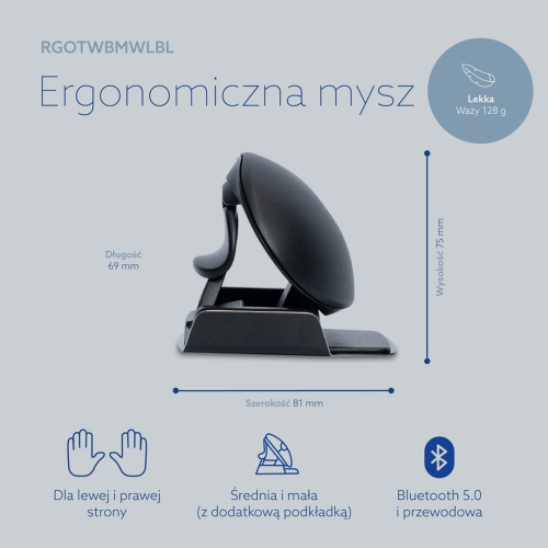 Ergonomiczna mysz R-Go Ambidextrous Twis-24187044