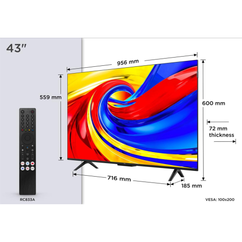 TCL P7L 43P7L Telewizor 109,2 cm (43