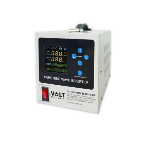 Przetwornica VOLT POLSKA SINUS PRO 850 E PLUS 3SPM08012M 12/230V (500/850W)