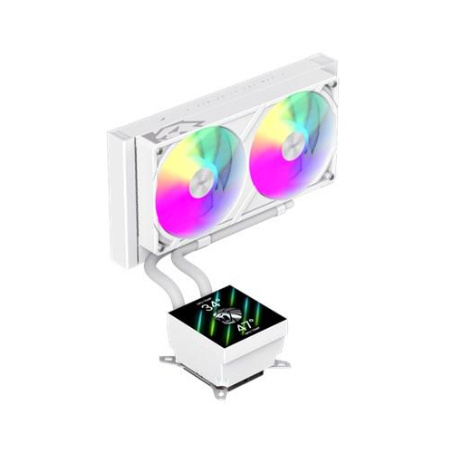 Gamemax CPU Liquid Cooler | GLACIER 240 LCD WH | White