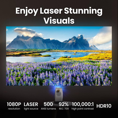 Projektor Benq GV50 | Full HD (1920x1080) | 500 ANSI lumenów | Biały/Szary | Sieć Wi-Fi-24332711
