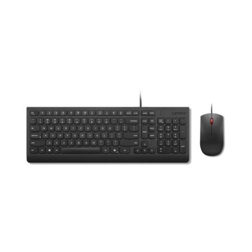 Zestaw klawiatury i myszy Lenovo Essential Wired Combo, przewodowe, mysz w zestawie, estoński, czarny