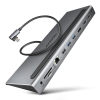 Axagon HMC-4KX3 stacja dokująca Przewodowa USB 3.2 Gen 1 (3.1 Gen 1) Type-C Szary