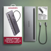 Axagon HMC-4KX3 stacja dokująca Przewodowa USB 3.2 Gen 1 (3.1 Gen 1) Type-C Szary-24488993