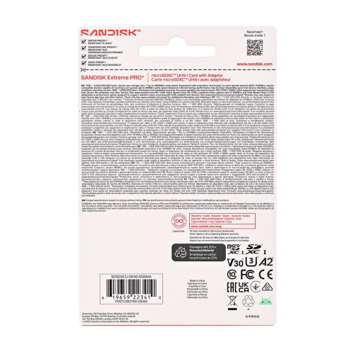 Sandisk Extreme Pro microSD UHS-I 64GB MicroSD 200MB/s(R) / 90MB/s(W)-24447634
