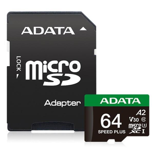 ADATA Speed Plus MicroSDXC 64 GB Class 3 UHS-I/U3 A2 V30-24447651