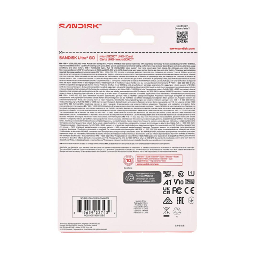 Sandisk Ultra Go microSD UHS-I 128GB MicroSD 190MB/s(R)-24447693