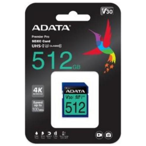 ADATA Premier Pro SDXC 512 GB Class 10 UHS-I/U3 V30-24447701
