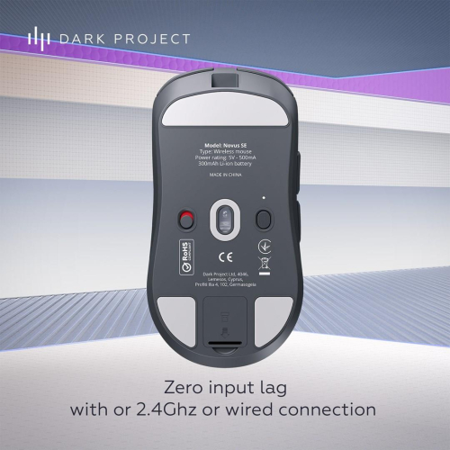 Dark Project Novus SE Wireless Gaming myszka Oburęczny RF Wireless + USB Type-C Optyczny 26000 DPI-24448946