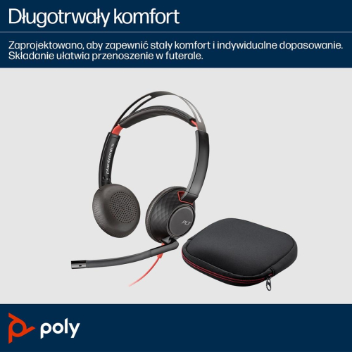 Poly Blackwire 5220 Stereo USB-C Headset +3.5mm Plug +USB-C/A Adapter-24449381